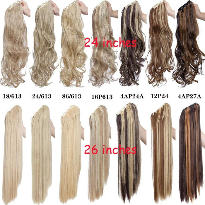 Effortless Glamour Long Wavy Clip-In Ponytail Extension for Instant Transformation
