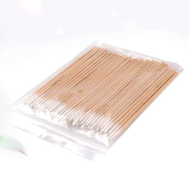 Premium Cotton Swabs with Wooden Handles - Essential Beauty Tool Collection