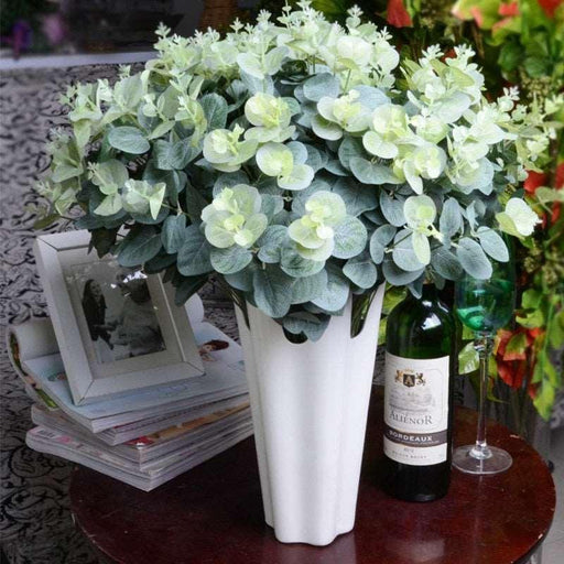 Eucalyptus Elegance: Luxurious Silk Floral Bouquet with 16 Stems