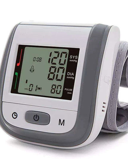 Portable Automatic Wrist Blood Pressure Monitor with Heart Rate Monitoring - Easy-to-Use Design