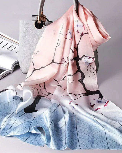 Elegant Hangzhou 100% Pure Silk Scarf - Timeless Luxury Wrap