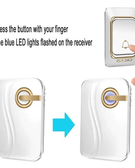 Waterproof Wireless Doorbell System with 200M Range, Customizable Volume, and 36 Melodies