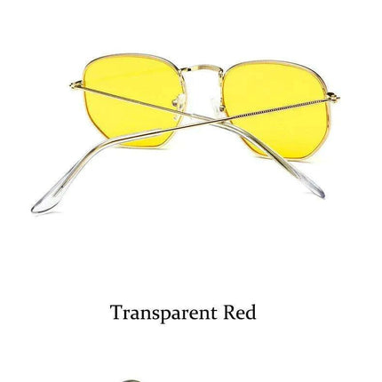 Chic Hexagonal Sunglasses with UV Protection and Timeless Style