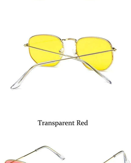 Chic Hexagonal Sunglasses with UV Protection and Timeless Style