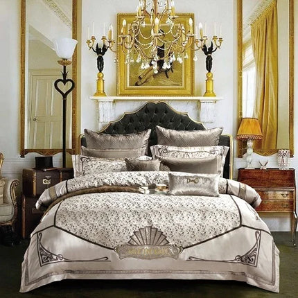 Premium Jacquard Luxury Duvet Cover Set – 4, 6 & 10 Piece