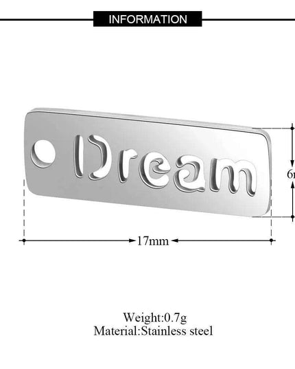 Inspirational 10-Pack Stainless Steel Charms for Creative Jewelry Making