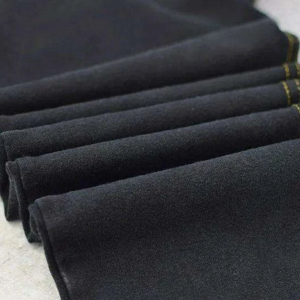 Urban Glam Black Sequin Plaid Skinny Jeans - Chic Street Style