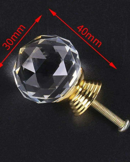 Exquisite Diamond-Cut Crystal Glass Cabinet Knobs for a Stylish Home Upgrade