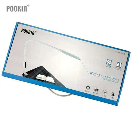 Remote-Controlled Adjustable LED Clip-On Desk Lamp with Multiple Brightness and Color Settings