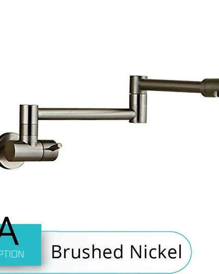 Brass Pot Filler Faucet with Flexible Swing Arm and Dual Joint Spout - Elevate Your Cooking Experience