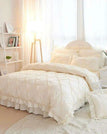 Beige / Full 1.5M Bed 4pcs / Bed Skirt Style