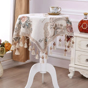 Exquisite Embroidered Fringe Lace Tablecloth