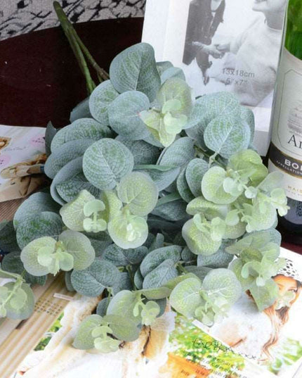 Eucalyptus Elegance: Luxurious Silk Floral Bouquet with 16 Stems