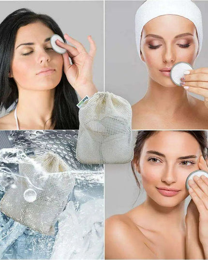 Eco-Friendly Velvet & Bamboo Charcoal Makeup Remover Pads Set