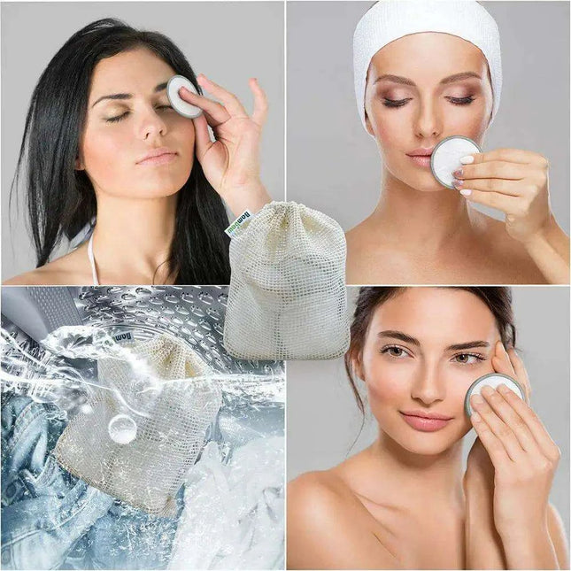 Eco-Friendly Velvet & Bamboo Charcoal Makeup Remover Pads Set