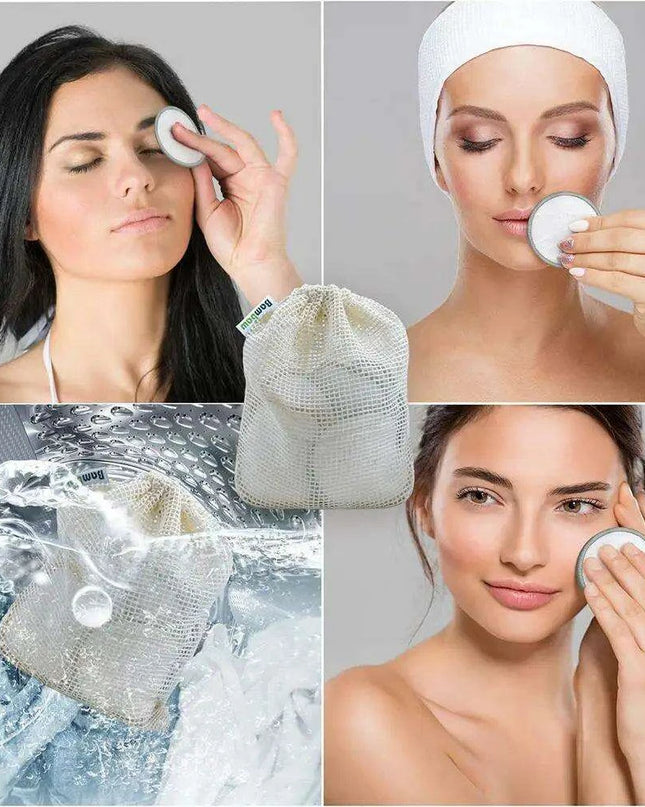 Eco-Friendly Velvet & Bamboo Charcoal Makeup Remover Pads Set