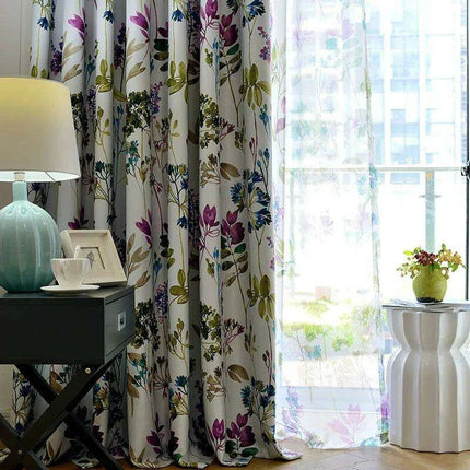 Elegant Purple Floral Blackout Curtains for Home Decor