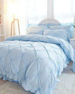 Blue / Full 1.5M Bed 4pcs / Bed Skirt Style