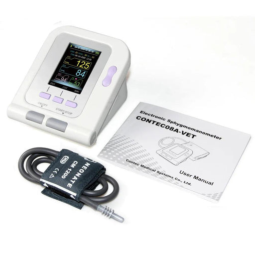 Veterinary Digital Blood Pressure Monitor with Integrated SpO2 Functionality - CONTEC 08A VET for Optimal Animal Healthcare