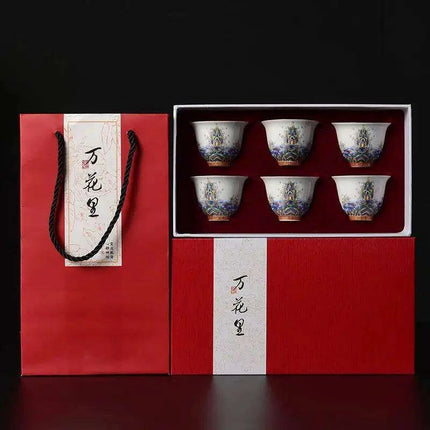 Exquisite Enamel and Silver Kungfu Tea Set - Heritage Elegance Collection