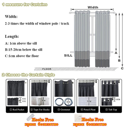 NORNE Thermal Insulated Blackout Curtains - 80% Darkening Drapes