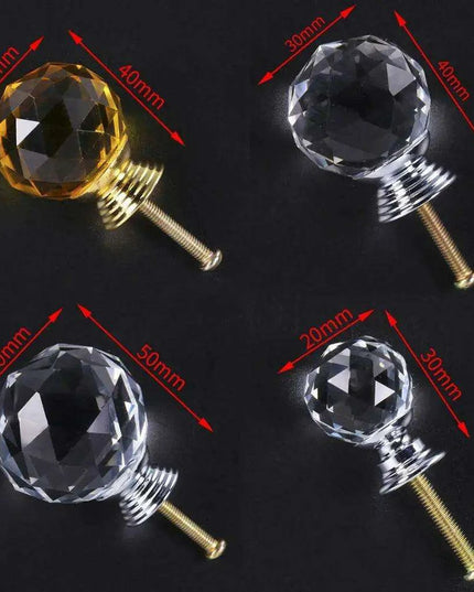 Exquisite Diamond-Cut Crystal Glass Cabinet Knobs for a Stylish Home Upgrade