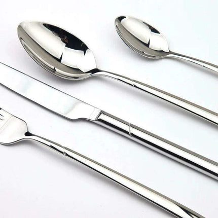 Elegant 24-Piece Stainless Steel Flatware Set for Upscale Dining Experiences