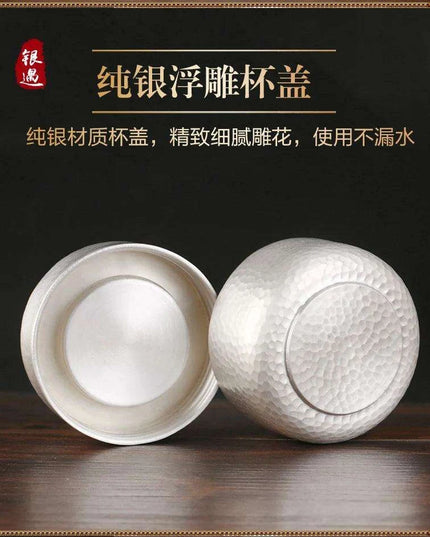 Elegant Handcrafted Sterling Silver Insulation Cup