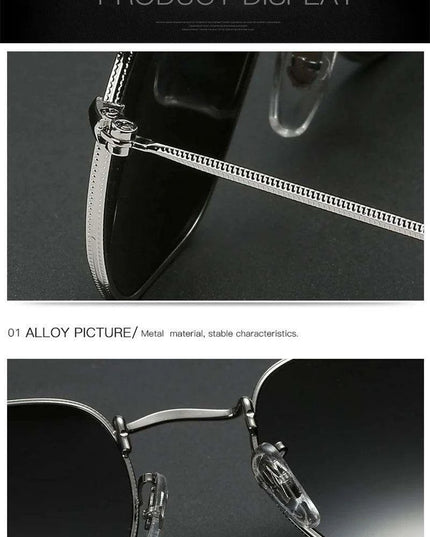 Chic Hexagonal Sunglasses with UV Protection and Timeless Style