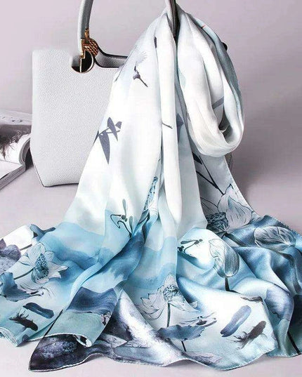 Elegant Hangzhou 100% Pure Silk Scarf - Timeless Luxury Wrap