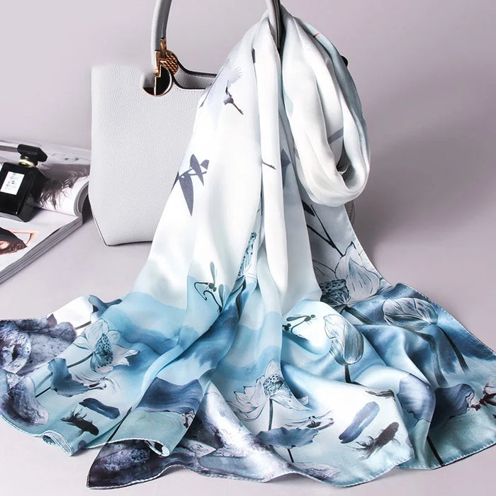 Luxurious Hangzhou Silk Shawl - Exquisite 100% Real Silk Scarf for Women