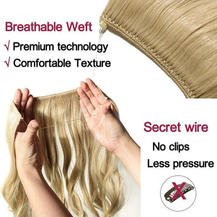 Glamorous Transformation: Discover the Magic of Invisible Wire Hair Extensions