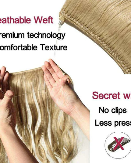 Glamorous Transformation: Discover the Magic of Invisible Wire Hair Extensions