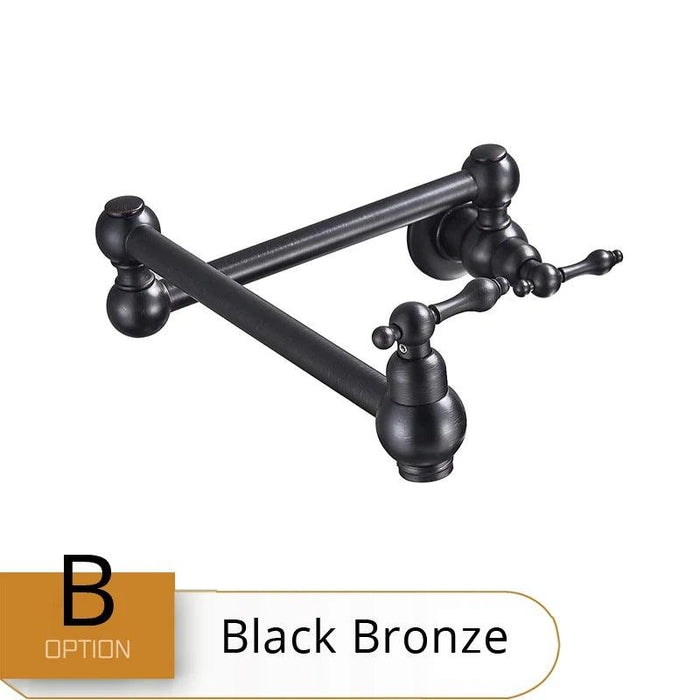 Brass Pot Filler Faucet with Flexible Swing Arm and Dual Joint Spout - Elevate Your Cooking Experience