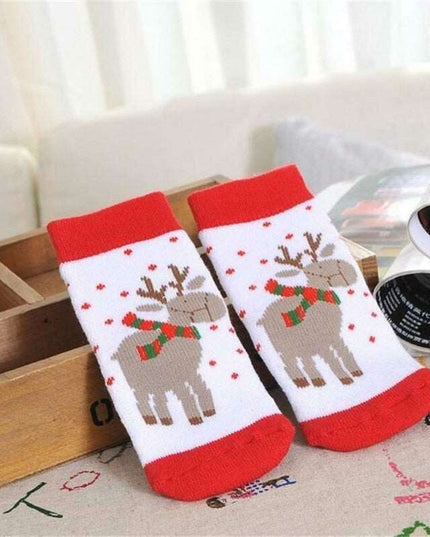 Festive & Snug: Holiday Cotton Socks for Babies