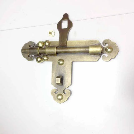 COTOM Safety Gate Latch Brass Solid Bolt Reinforced Durable Wooden Door Lock Garden Yard Slide Catch Lock Latch+8pcs Screws cotom-safety-gate-latch-brass-solid-bolt-reinforced-durable-wooden-door-lock-garden-yard-slide-catch-lock-latch-8pcs-screws