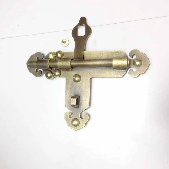 COTOM Safety Gate Latch Brass Solid Bolt Reinforced Durable Wooden Door Lock Garden Yard Slide Catch Lock Latch+8pcs Screws cotom-safety-gate-latch-brass-solid-bolt-reinforced-durable-wooden-door-lock-garden-yard-slide-catch-lock-latch-8pcs-screws