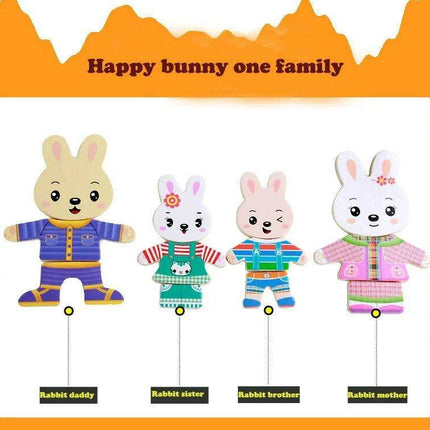 Charming Bear Adventure Dress-Up Wooden Puzzle Set