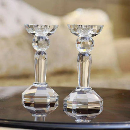 Sophisticated Transparent Glass Candle Holders for Elegant Home and Event Ambiance
