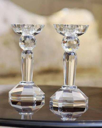 Sophisticated Transparent Glass Candle Holders for Elegant Home and Event Ambiance