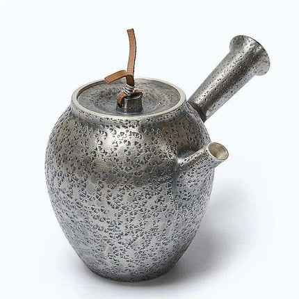 Luxurious Sterling Silver Tea Set with Artistic Cloisonne Accents and Advanced Filtration for an Elevated Tea Experience