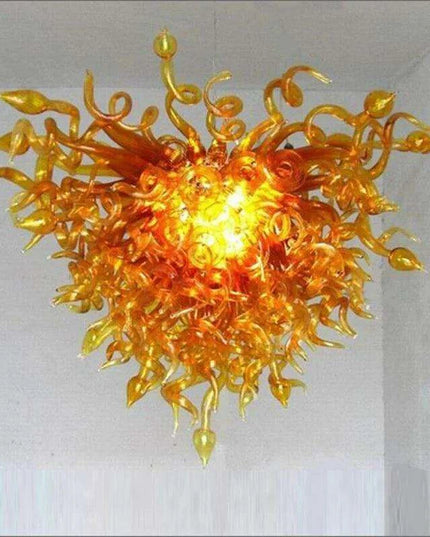 Customizable Handcrafted Glass Chandelier Inspired by Dale Chihuly with LED Lighting Options