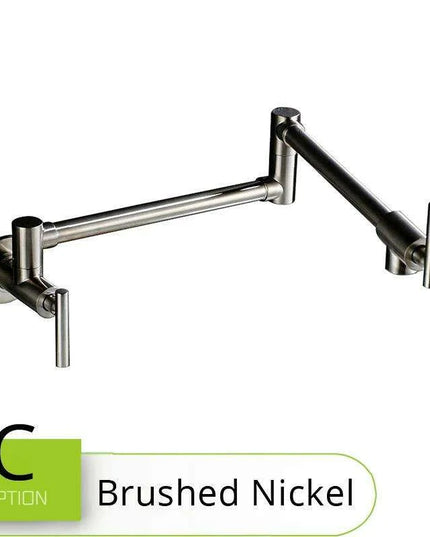 Brass Pot Filler Faucet with Flexible Swing Arm and Dual Joint Spout - Elevate Your Cooking Experience