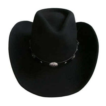 Men's Premium Waterproof Wool Cowboy Hat - Classic Wide Brim Equestrian Cap