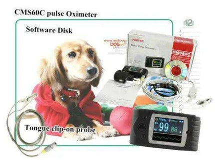 Portable Veterinary Pulse Oximeter CMS60C: Handheld Device for Animal Blood Oxygen and Heart Rate Monitoring