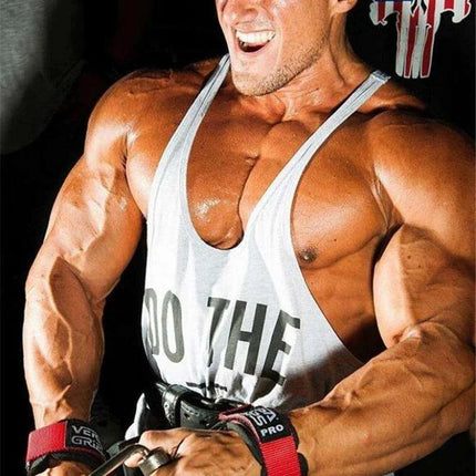 Men's Y-Back Sleeveless Muscle Tank - Performance Fitness Stringer Vest for Bodybuilding