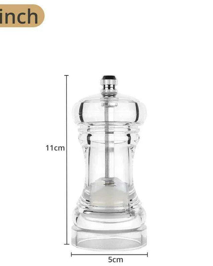 Versatile Clear Acrylic Pepper Mill with Adjustable Grinding Settings