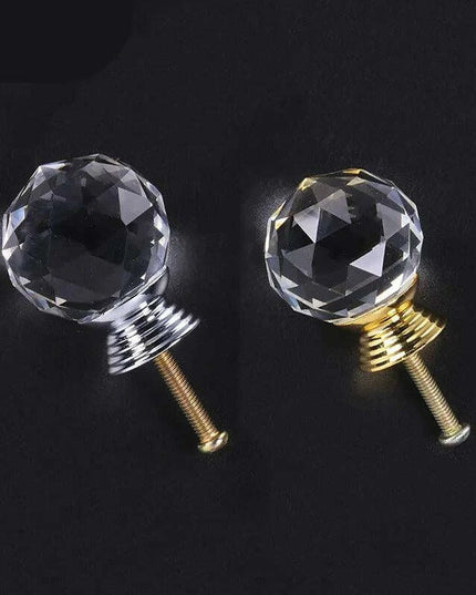 30mm Colorful Crystal Glass Drawer Pulls for Elegant Home Enhancement