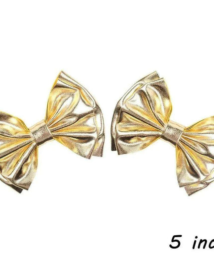 Chic Vintage Gold Hair Bows Collection - Stylish Accessories for Trendy Kids