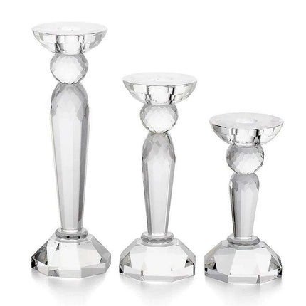 Sophisticated Transparent Glass Candle Holders for Elegant Home and Event Ambiance